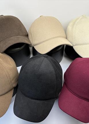 Кепка бейсболка утепленная на флисе с ушками женская зимняя осенняя