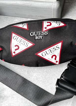 Мужская фирменная сумка-бананка guess.