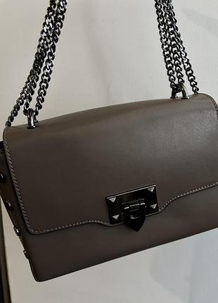 Сумка шкіра у кольорі тауп