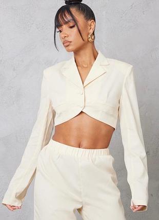 Укорочений піджак колір масло(8)