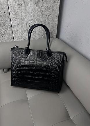 Жіноча шкіряна сумка шопер шкіряний