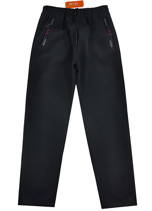 Спортивные штаны мужские черные на флисе 52 черный