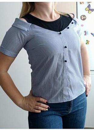 Двойная блуза в полоску