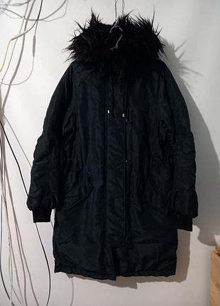 Зимняя куртка пальто оверсайз размер s