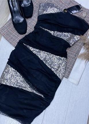 Нова вечірня сукня xxs xs плаття панчоха коротке плаття в паєтках фатинова сукня з чашечками