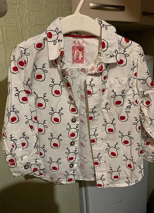 Сорочка новорічна f&f 18-24 місяців