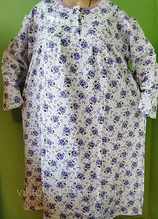 Ночнушка теплая батал, ночные рубашки больших размеров. хлопок 100%, узбекистан