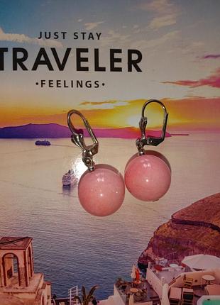 Серьги женские коралловые летние нежные