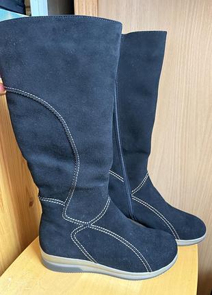 Жіночі чобітки зимові з натуральної замші (нові!)