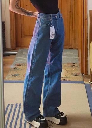 Джинси труби нові з біркою необроблений низ