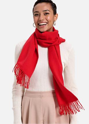 Красный кашемировый шарф