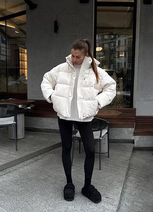 455 пуховик съемный капюшон на молнии обеспечивает дополнительную защиту