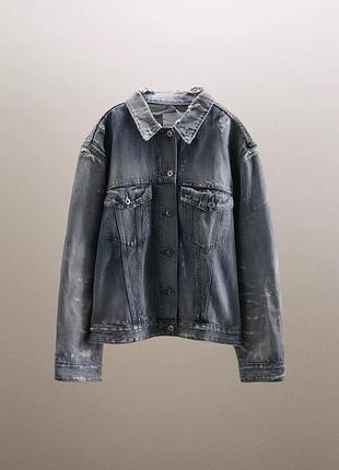 Куртка жіноча джинсова з подертостями zara new