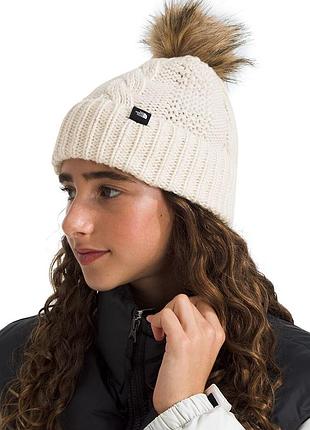 Шапка на небольшую голову подростковая или женская the north face oh mega fur pom beanie