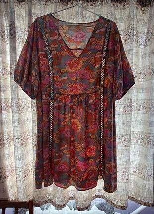 Платье летнее, р.52-56, б/у,