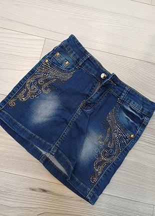 Джинсов юбка 158р