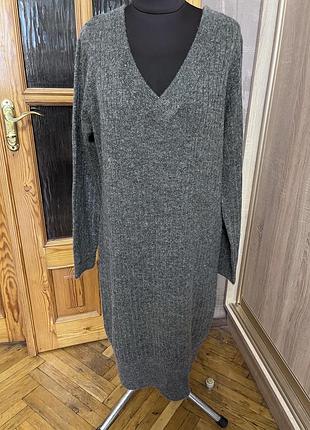 Сукня міді голландського бренду miss etam темно сірий меланж