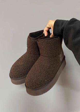 Угги угг уггі ugg mini platform teddy