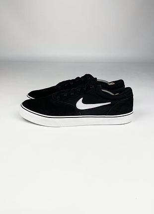 Кросівки / кеди nike sb chron 2 black dm3493-001 men’s оригінал чоловічі чорні шкіряні замшеві розмір 45 / 29 см