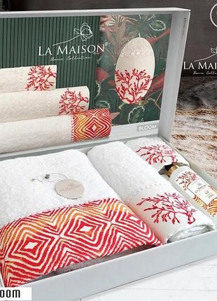 Подарунковий набір махрових рушників la maison з ароматом aster