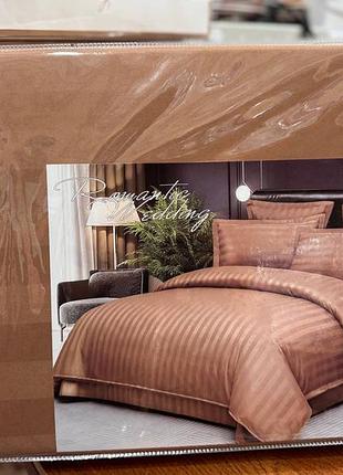 Комплект постільної білизни страйп —сатин смужка постельное белье страйп—сатин полоска