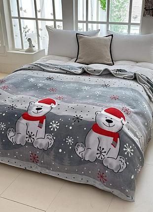 Покривало з новорічним дизайном. євро розмір 200х220 см