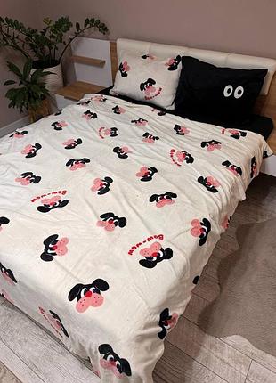 Яскрава постільна білизна велюр комплект постельного белья велюр