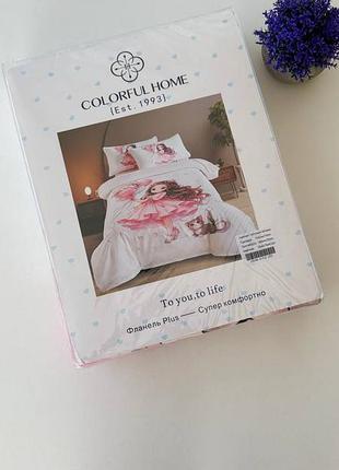 Комплект дитячої постільної білизни фланель байка постельное белье байка детское комплект