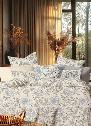 Півтораспальний комплект постільної білизни 100% бавовна 150х220 см (bl1.5-77551)