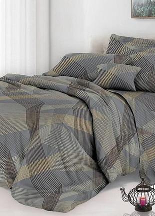 Двоспальний комплект постільної білизни бязь 3d premium 180х220 см (bp2-339)
