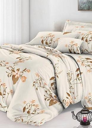 Євро комплект постільної білизни бязь 3d premium 200х220 см (bpе-334)