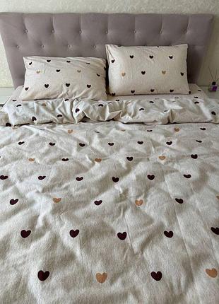 Байковое постельное белье натуральный хлопок комплект постельного белья фланель