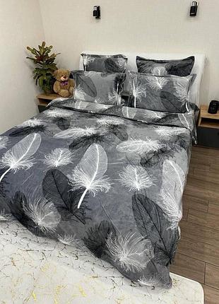 Плюшева постільна білизна мікрофібра постельное белье комплект пушистая микрофибра