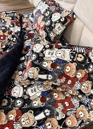 Комплект постільної білизни плюш мішки постельное белье комплект мишки плюш