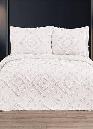 Стильне жакардове покривало с наволочками елегантное жакардовое покривало с наволочками комплект