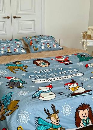 Яскрава сатинова постільна білизна з плюшевим простирадлом сатиновое постельное белье простынь плюш