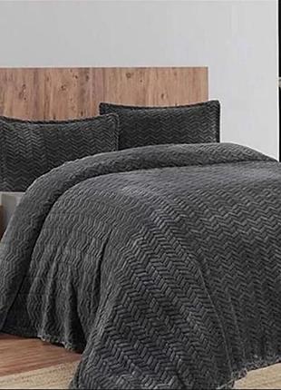 Покривало з наволочками комплект велюр туреччина покрывало на кровать с наволочками комплект