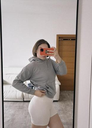 Худі new balance сіру з капюшоном