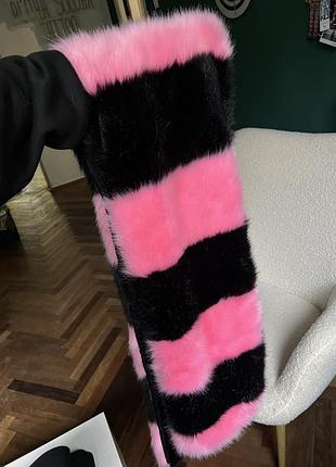 Мягкий полосатый шарф