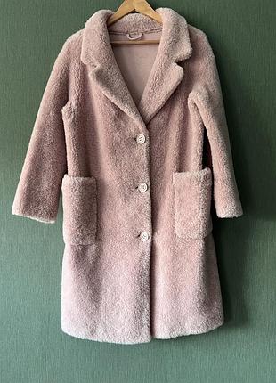 Шуба з овечої вовни тедді