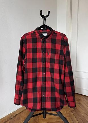 Клітчата жіноча тепла сорочка wesc — розмір m, бавовна