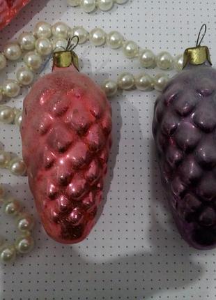 Набор шишек елочные игрушки ссср советские шишки новогодние стеклянные