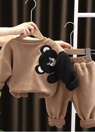 Теплий дитячий костюм для хлопчика та дівчинки