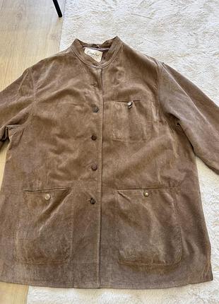 Вінтажна шкіряна сорочка куртка натуральна шкіра