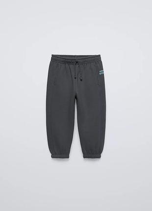 Спортивні штани на флісі джогери брюки утеплені zara