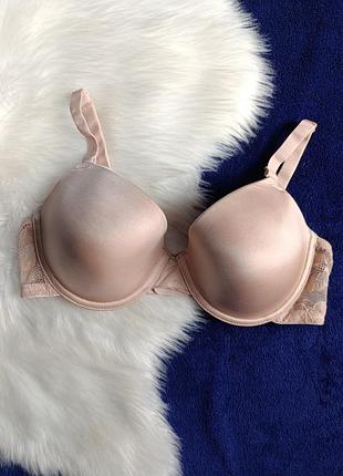 Бюстгальтер ущільнений бра класичний безшовний тонкий паралон 75d 34d