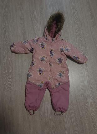 Зимний комбинезон на девочку 80-86 г.