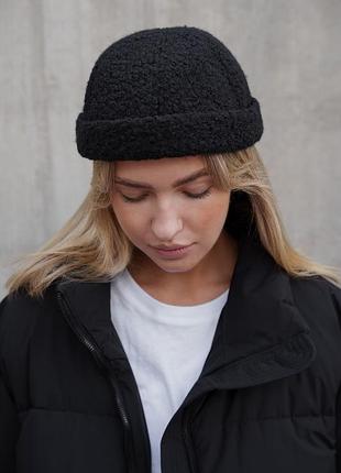 Женская меховая кепка докер теди without dax black