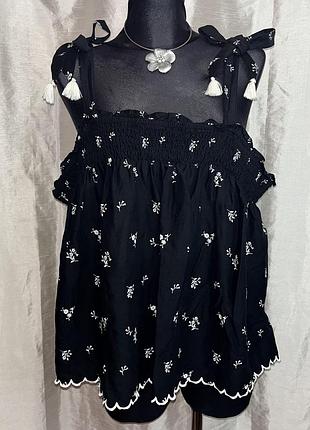 Топ на резинке с кисточками vintage 2000s y2k большого размера