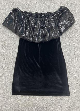 Шикарное нарядное велюровое платье zara xs-s